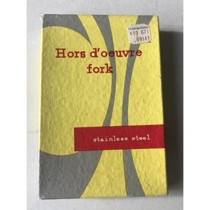 Vintage Stainless Steel Hors D’Oevres Fork Set of 6 With Box Japan Strawbridges